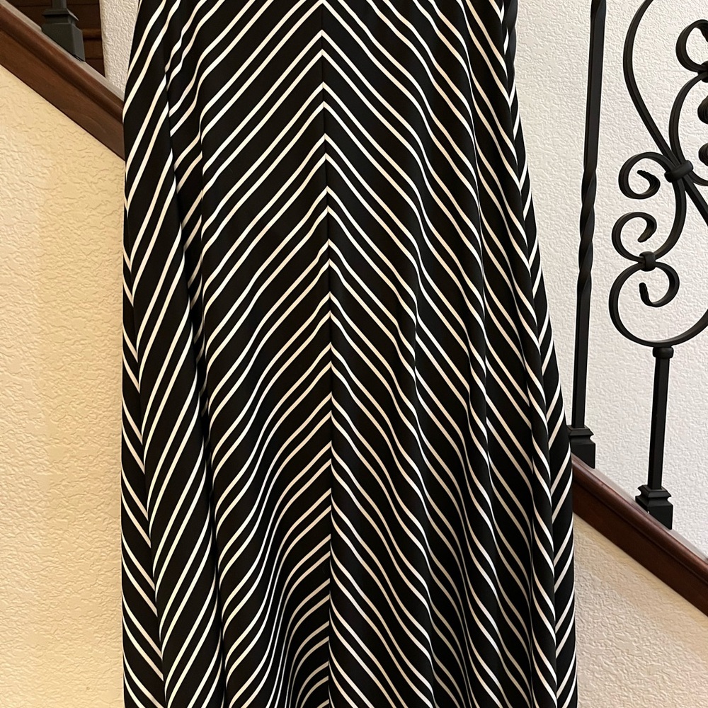 Coldwater Creek Monochrome Striped Skirt